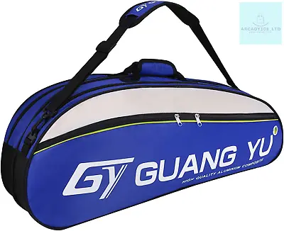 6-Pack Badminton/Tennis Racket Bag Waterproof Duffel - Portable & Spacious • £27.28