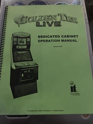 $14.25 • Buy Incredible Technologies  Golden Tee Live Video Arcade Manual (Ver 04/05)
