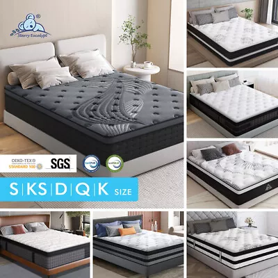 STARRY EUCALYPT Mattress Pocket Spring Latex Cool Gel Foam Queen King Single • $149.95