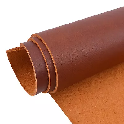 5-6oz Full Grain Leather Hides Veg-Tanned Cowhide Leather Sheets Tooling Leather • $11.20