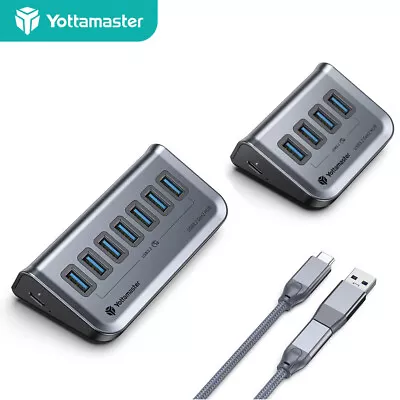 Yottamaster 4 7 Ports Type C Hub USB 3.2 Data Splitter For PC Macbook 10 Gbps • $37.04