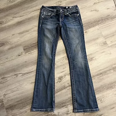 Miss Me Jeans Women’s Size 26W L31 Embellished Denim Low Rise Bootcut • $22