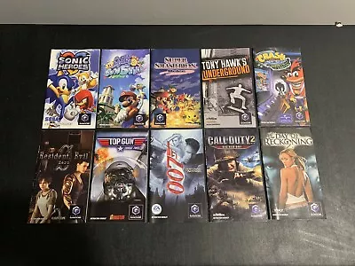 Nintendo GameCube Manual Lot Of 10 - Smash Bros Melee Mario Sonic & More! • $31