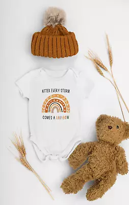 £6.99 • Buy After Every Storm Comes A Rainbow Baby Vest/grow, Cute Rainbow Baby Shower Gift 