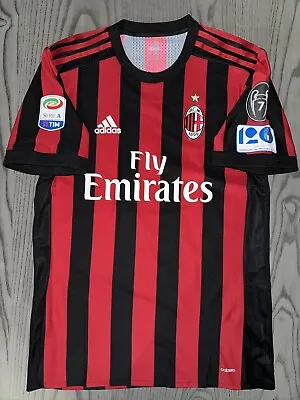 2017/18 Adidas AC Milan Çalhanoğlu Match Issue Serie A Home Jersey • $400