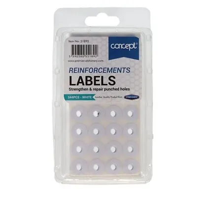 Reinforcement Labels Ring Binder Page Repair Punched Holes School Office 544 PCS • £3.49