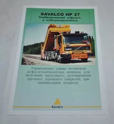 Savalco Volvo Truck Repair Asphalt Brochure Prospekt • $4.99