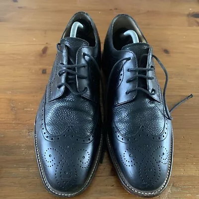 M & S Collection Black Men's Leather Brogues Lace Up Shoes  UK 9 • £18