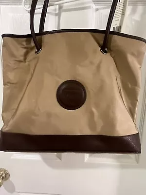 VINTAGE GUESS Brown Tan Shoulder Tote Bag Purse 17 X 13” Organizer Zip Closure • $134.87