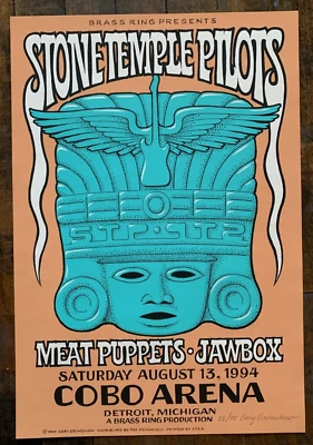 $120 • Buy Gary Grimshaw - 1994 - Stone Temple Pilots Concert Poster W/ Meat Puppets S&N