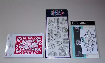 Fall & Thanksgiving Die & Clear Stamp Lot - Simply Defined Memory Box • $8.95