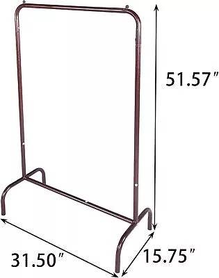 Heavy Clothes Hanger Adjustable Height Rolling Garment Rack Metal Shelf Display • $19.99