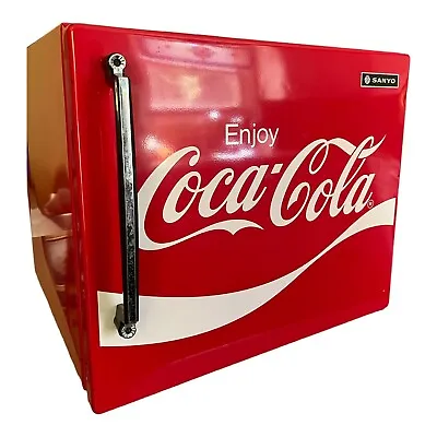 Coca Cola Coke Refrigerator Sanyo Mini Vintage 1979 Working Soda Pop Cooler • $599.99