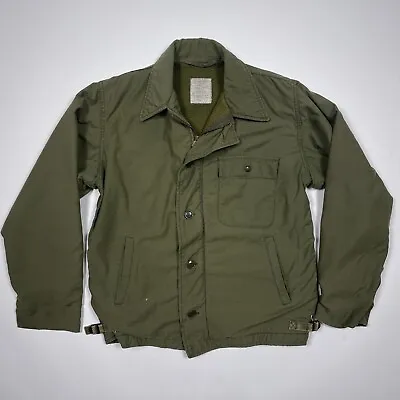 Vintage 1960s-70s Vietnam Era A2 Cold Weather Deck Jacket Size Medium • $75