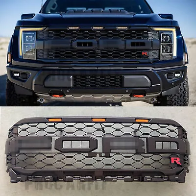 For Ford F150 2021 2022 2023 Raptor Style Grill Front Grille W/Letter & LED Mesh • $229