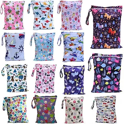 $11.95 • Buy Waterproof Wet Bag 30x40cm For Nappies, Swimming, Wet Clothes, Nappy Bags Large