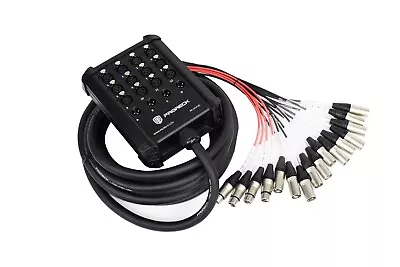 Proreck 12*4Channel Low Profile XLR Send Circuit Board Snake Splitter Cable 25ft • $99.99