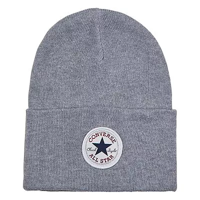 Converse Cuff Knit Beanie ~ Chuck Patch Grey • $35.20