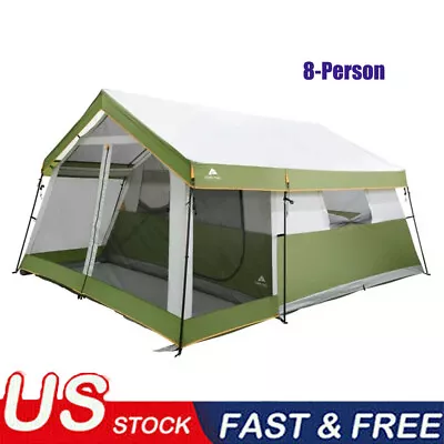 8-Person Family Cabin Tent 1 Room W/Screen Porch & Wheeled Carrying Bag Green • $183.82