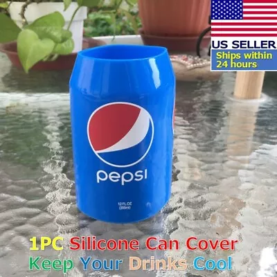 1 Pc Beer Can Cover Silicone Sleeve Hide A Beer PEPSI 12oz 355mL • $7.80