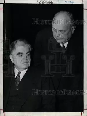 1947 Press Photo United Mine Workers President John L Lewis Contract Talks • $16.99