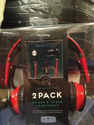 £4.99 • Buy Buddy Set Of 2 Wired Headset Headphones For PC Laptop Skype Zoom In-ear On-ear