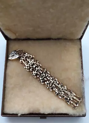 £225 • Buy 9ct Yellow Gold Five Bar Gate Bracelet