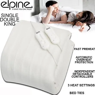 Electric Heated Under Blanket Thermal Super Cosy Fast Heat Dual Bed Warm Winter • £19.95