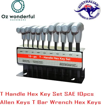 T Handle Hex Key Set SAE 10pcs Allen Allan Keys T Bar Wrench Hex Keys T Handle • $22.50