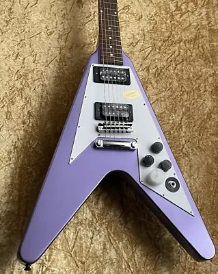 Epiphone: Kirk Hammett 1979 Flying V Purple Metallic 3.23kg Electric Guitar • $1700.68