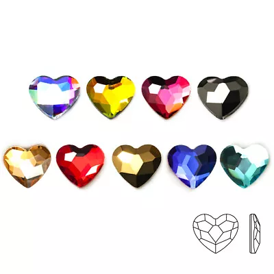 Strass Korean Fashion 3D Nail Art Rhinestone Heart Flatback Crystal Stones • $3.02