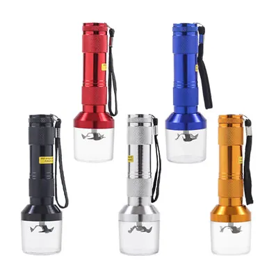 Electric Aluminium Herbs Leaf Flashlight Grinder Crusher Mull Pollinator Metal • $13.76