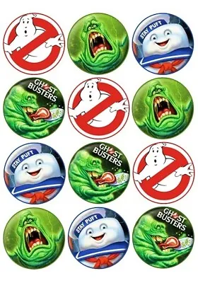 24 Ghostbusters Fairy Cake Toppers Edible Party Decorations • £2.25