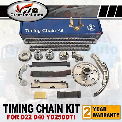 Timing Chain Kit For Nissan Navara D22 D40 2.5L TD YD25DDTI 4CYL DOHC 2006-2015 • $210