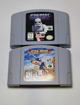 Star Wars Rogue Squadron + Shadows Of The Empire Nintendo N64 Authentic Lot Of 2 • $31.99