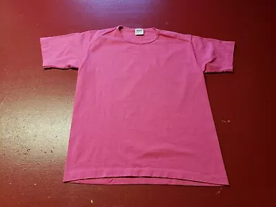 Vintage Blank Anvil T-Shirt Single Stitch Pink M 100% Cotton Made In U.S.A. • $15