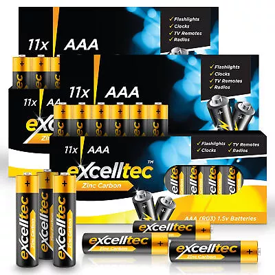 22 Excelltec AA AAA Batteries | 1000mAh 1.5v Heavy Duty Battery Long Expiry Life • £3.49