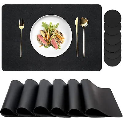 $32.98 • Buy Placemats Sets Of 6,Washable Heat Resistant Dining Table Mats,Non Slip Place Mat