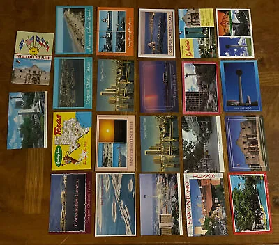 Lot Of 22 Vintage New Old Stock Texas Postcards Corpus Christi San Antonio • $16.99