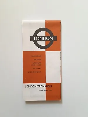 London Transport Underground Bus & Underground Folded Tube Map 1970 • £9.99