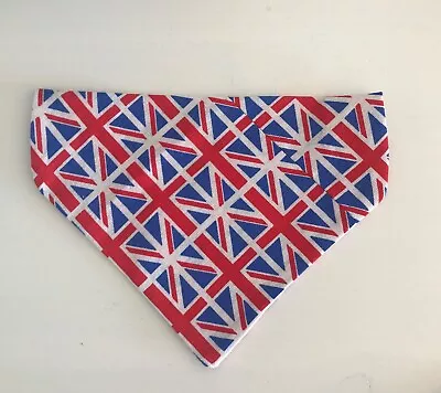 Union Jack Slide On Dog Bandana Approx 20cm X 17cm • £5.99