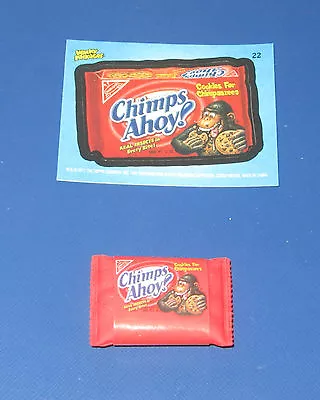 Wacky Packages Eraser Series 1 Chimps Ahoy #22 With Matching Sticker • $3.50