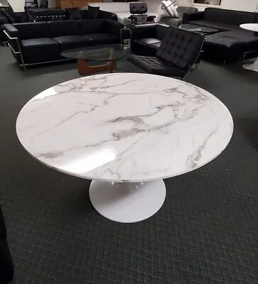 48  Classic Tulip Design Table White Genuine Stone With Artificial Marble Top  • $599