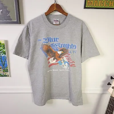 Vintage BLUE KNIGHTS MOTORCYCLE CLUB South Carolina Chapter 4 T Shirt Sz L USA • $24.99