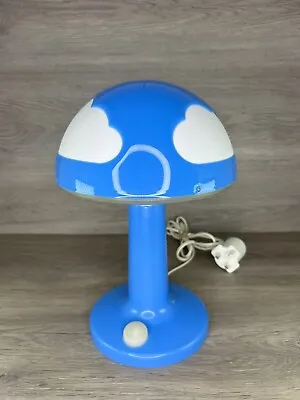 Vintage IKEA Skojig Cloud Lamp Retro Blue White Mushroom Nursery Light • £34.99