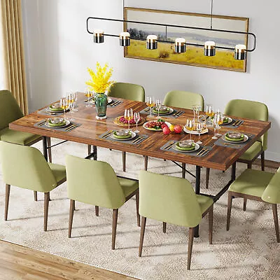 Tribesigns 71  Large Wood Dining Table For 6 To 8 Rectangular Kitchen Table • $182.14