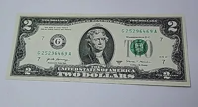 2017 $2 Misaligned/Off Center Misprint Error Green Seal Unc Two Dollar Bill  • $4.24