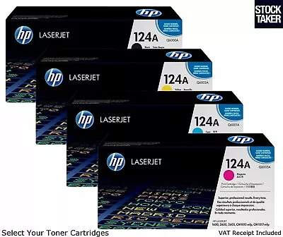 Genuine HP 124A (Select Toner Cartridges) Sealed Boxes CM1015 CM1017 VAT Invoice • £44.95