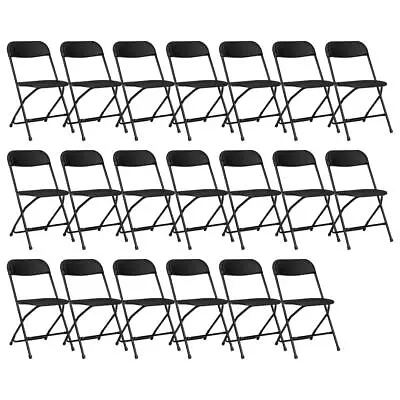 20Pcs Commercial White Plastic Steel Folding Chairs Stackable Picnic Party • $269.98