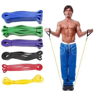 Resistance Bands Exercise Sports Loop Fitness Home Gym Yoga TPE Set Or Sin^+ • $7.73